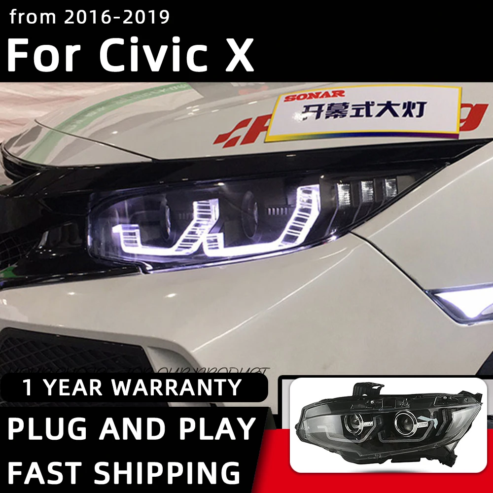 Автомобильные фары для стайлинга для Honda Civic, светодиодные фары 2016-2019 Civic X, фары DRL, сигнальные линзы проектора, автомобильные
Автомобильные фары для стайлинга для Honda Civic, светодиодные фары 2016-2019 Civic X, фары DRL, сигнальные линзы проектора, автомобильные