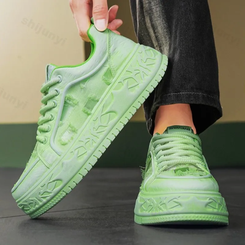 Fashion Trend Casual Sports Thick Soled Shoes for Men 2025 Spring Comfortable Versatile Low Top Lace Up Canvas Platform sneakers
Fashion Trend Casual Sports Thick Soled Shoes for Men 2025 Spring Comfortable Versatile Low Top Lace Up Canvas Platform sneakers