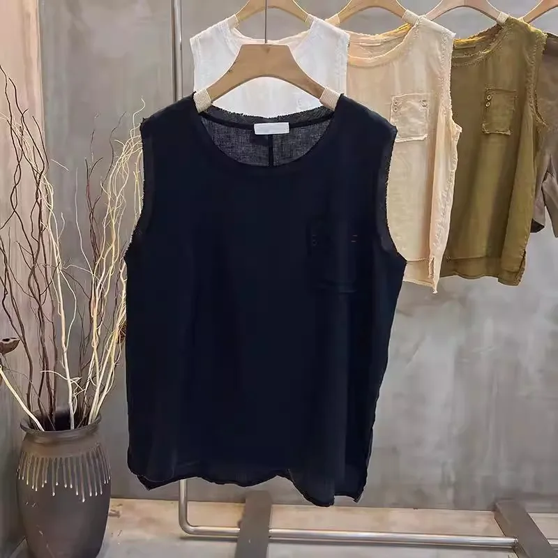 Loose Linen Vest Men's Base Layer Shirt Vintage Color Summer Big Size 300 Pounds Inner Wear Trendy Base Shirt
Loose Linen Vest Men's Base Layer Shirt Vintage Color Summer Big Size 300 Pounds Inner Wear Trendy Base Shirt