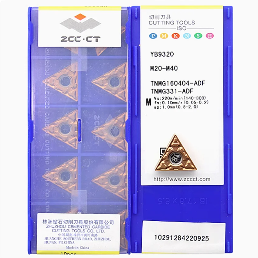TNMG160404-ADF YB9320/TNMG160408-ADF YB9320/TNMG160412-ADF YB9320 ZCC.CT CNC blade carbide inserts turning tools 10pcs/box
TNMG160404-ADF YB9320/TNMG160408-ADF YB9320/TNMG160412-ADF YB9320 ZCC.CT CNC blade carbide inserts turning tools 10pcs/box