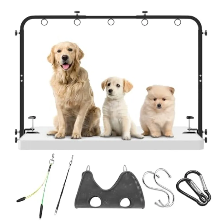 Adjustable Dog Grooming Arm for Table: 42'' Height 27'' 39'' Width Clamp Fits Up to 2.76'' with Hammock and 2 Nooses Portable P
Adjustable Dog Grooming Arm for Table: 42'' Height 27'' 39'' Width Clamp Fits Up to 2.76'' with Hammock and 2 Nooses Portable P