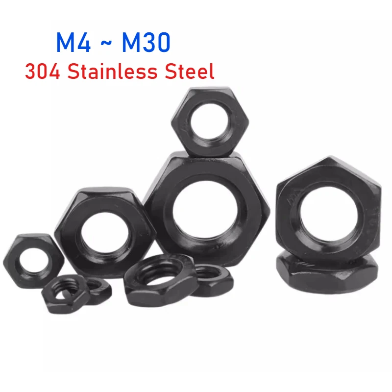 M4 M5 M6 M8 M10 M12 M14 M16 M18~M30 A2 304 Stainless Steel Black Stainless Steel Thin Hex Nut Hexagon Nut Metric Thread
M4 M5 M6 M8 M10 M12 M14 M16 M18~M30 A2 304 Stainless Steel Black Stainless Steel Thin Hex Nut Hexagon Nut Metric Thread