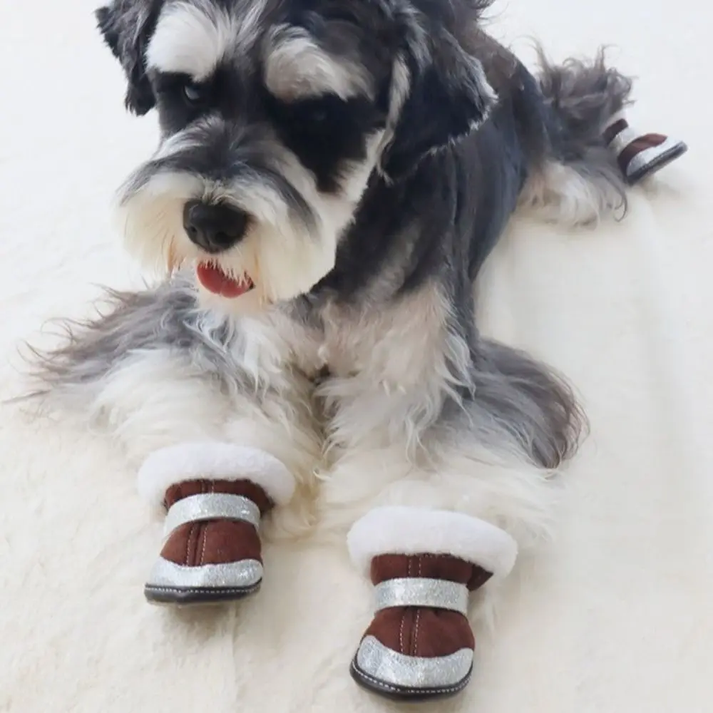 4Pcs/Set Reflective Waterproof Winter Dog Shoes Thickened Warm Anti-slip Dog Shoes Velvet Adjustable Puppy Boots Outdoor Indoor
4Pcs/Set Reflective Waterproof Winter Dog Shoes Thickened Warm Anti-slip Dog Shoes Velvet Adjustable Puppy Boots Outdoor Indoor