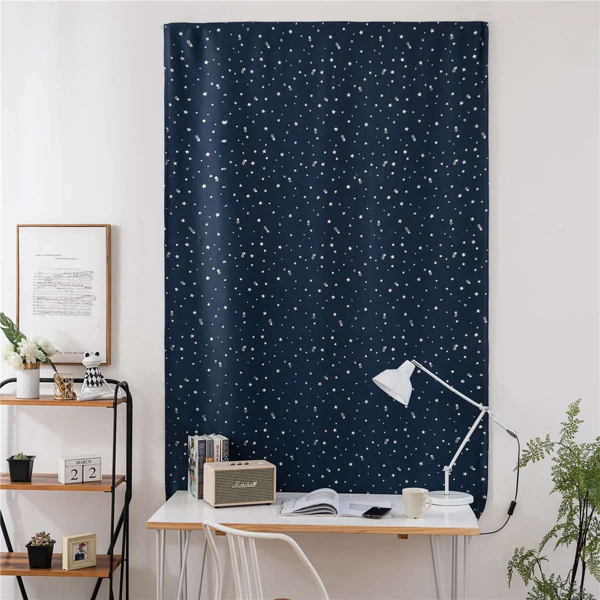 1 pc Blackout Curtain No Punch Silver Star Decor Thickened Sun Blocking Window Drape Adhesive Tape Easy Install Home Bedroom
1 pc Blackout Curtain No Punch Silver Star Decor Thickened Sun Blocking Window Drape Adhesive Tape Easy Install Home Bedroom