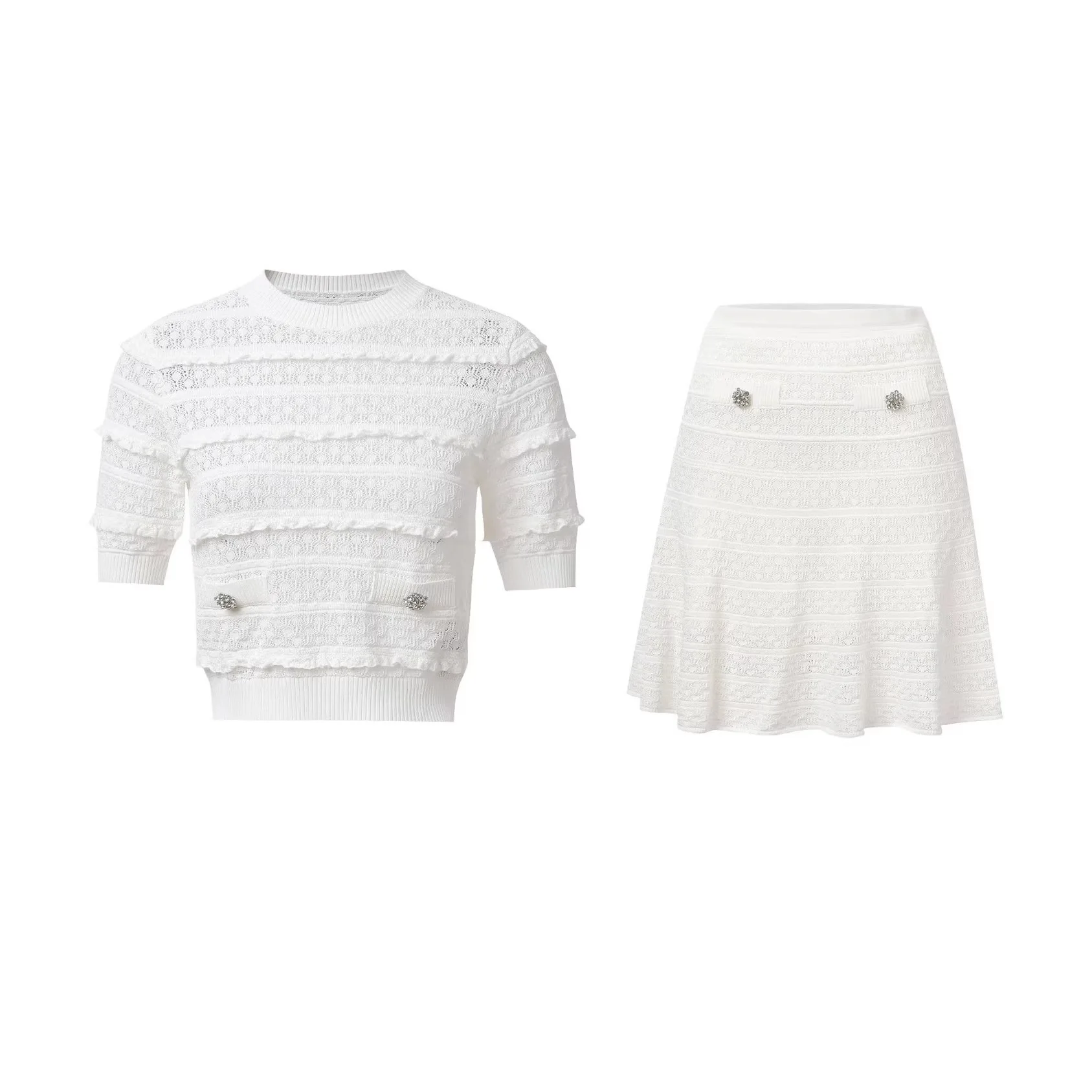 Slim Fit Knitted Short Sleeve round Neck Hollow out Shoulder Breeze Style Women's Top Summer New Arrival Elegant Quality Knit...
Slim Fit Knitted Short Sleeve round Neck Hollow out Shoulder Breeze Style Women's Top Summer New Arrival Elegant Quality Knit...