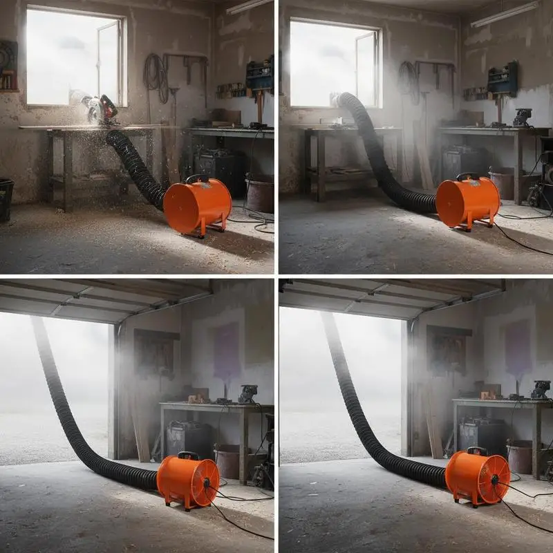 Industrial Utility Extractor 10 Inch Cylinder Fan with 16.4ft Flexible Ducting For Basement Workshop Construction Site, 380W High Performance 1893CFM Strong Suction Ventilation Airflow Control Heavy Duty Metal Housing Professional Grade Exhaust Solut
Industrial Utility Extractor 10 Inch Cylinder Fan with 16.4ft Flexible Ducting For Basement Workshop Construction Site, 380W High Performance 1893CFM Strong Suction Ventilation Airflow Control Heavy Duty Metal Housing Professional Grade Exhaust Solut