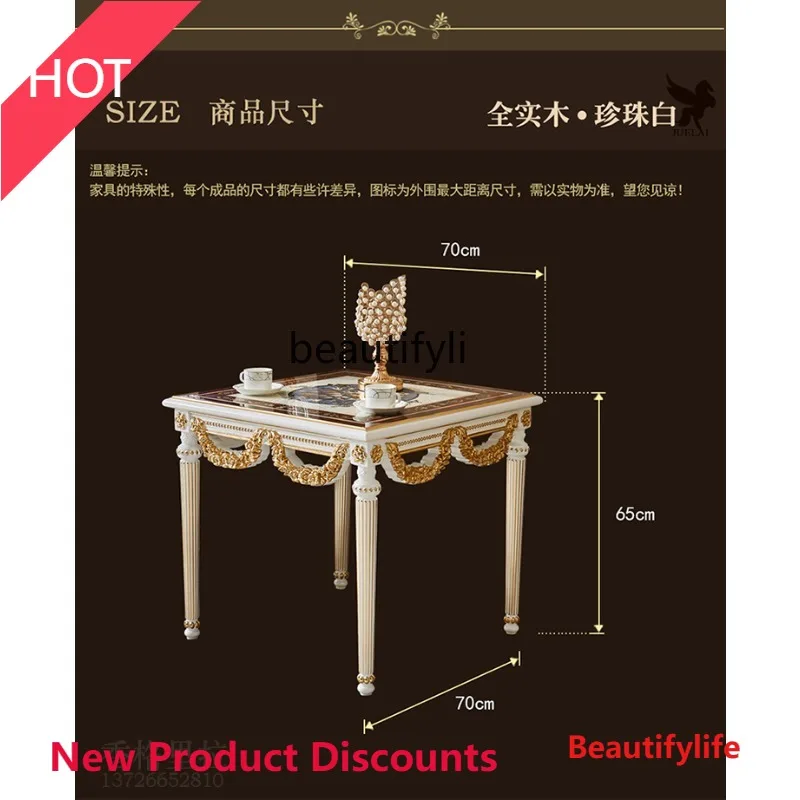 J46 European-style small square living room solid wood carving flower shell parquet countertop gold-painted square corner table
J46 European-style small square living room solid wood carving flower shell parquet countertop gold-painted square corner table