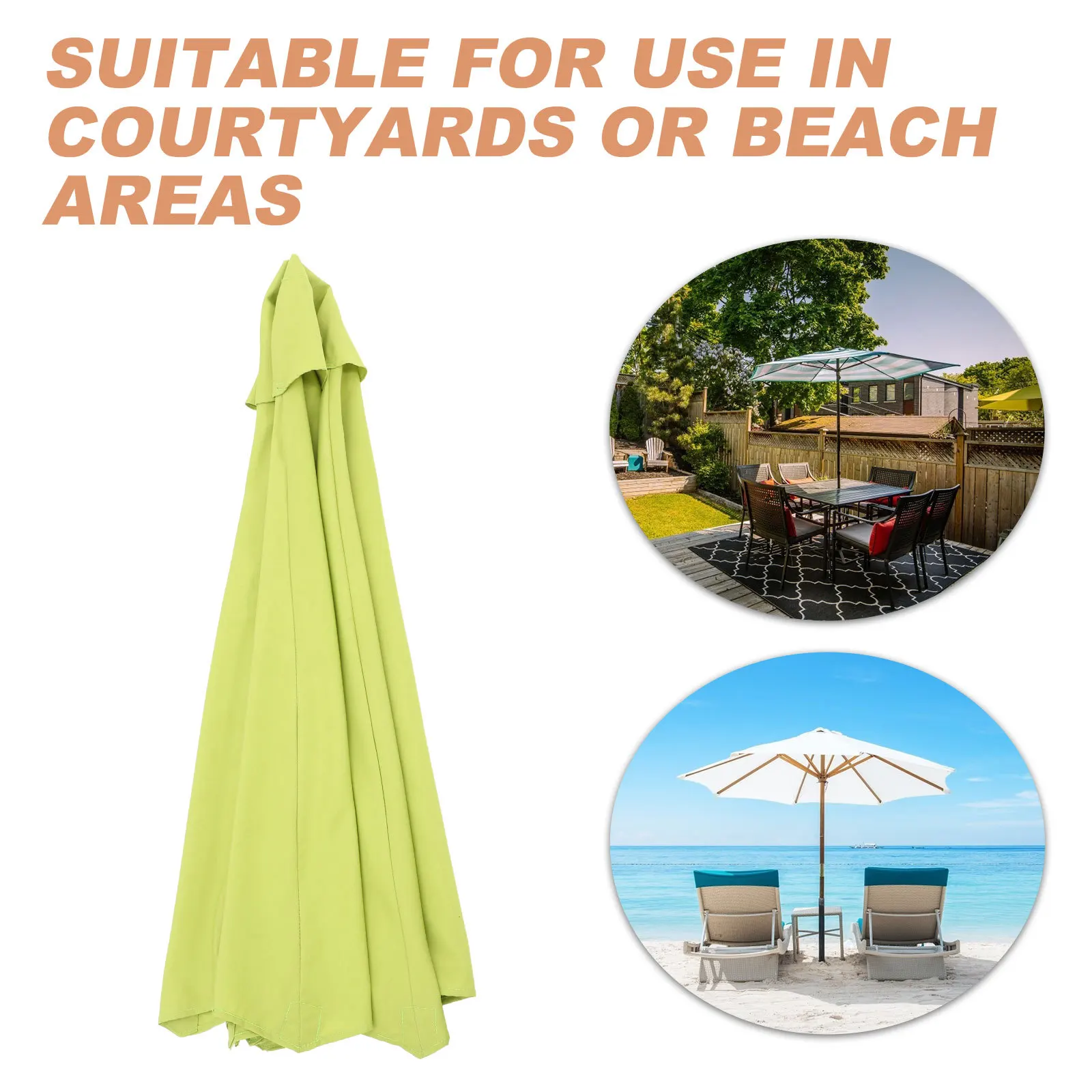 Patio Umbrella Canopy Replacement 8-Foot Waterproof Windproof Uv Protection Outdoor Garden Umbrella Cloth for Aluminum Steel
Patio Umbrella Canopy Replacement 8-Foot Waterproof Windproof Uv Protection Outdoor Garden Umbrella Cloth for Aluminum Steel
