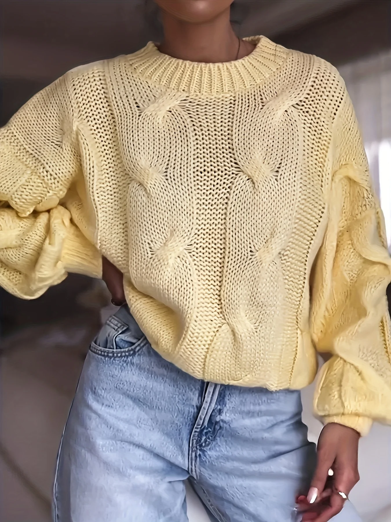 Round-neck twisted pattern knitted sweater women’s autumn winter loose lazy style knitted pullover
Round-neck twisted pattern knitted sweater women’s autumn winter loose lazy style knitted pullover