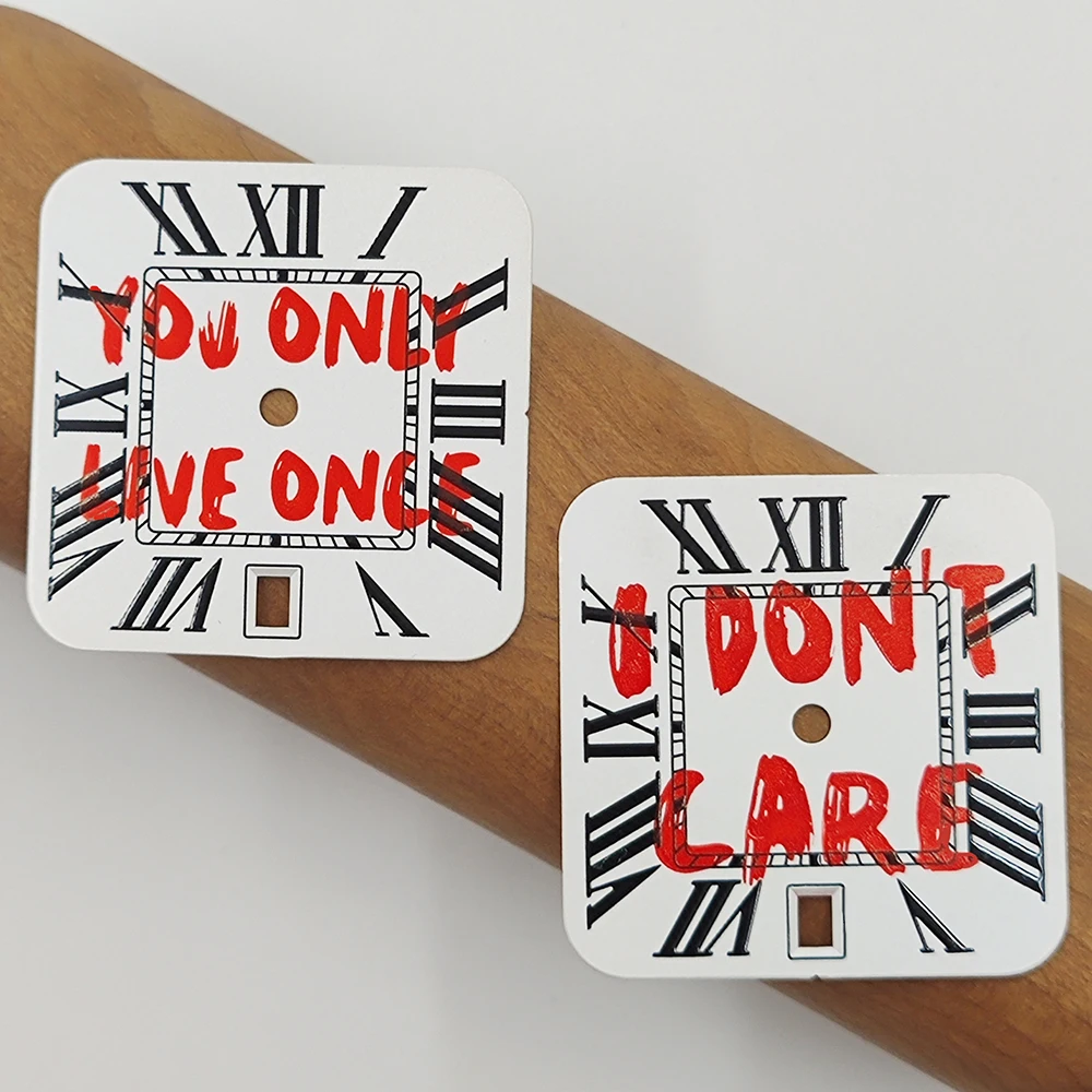 NH35 Dial I DON'T CARE dial Custom Logo Square Dial Roma Numeral Dial fit NH35 date at 6 o'clock movement Repair tools
NH35 Dial I DON'T CARE dial Custom Logo Square Dial Roma Numeral Dial fit NH35 date at 6 o'clock movement Repair tools