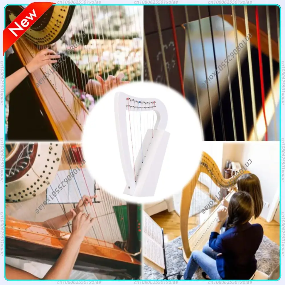 8 Strings Lyre Harp Solid Wood Stringed Instrument with Tuning Wrench Musical Instrument for Adult Kids Beginner
8 Strings Lyre Harp Solid Wood Stringed Instrument with Tuning Wrench Musical Instrument for Adult Kids Beginner