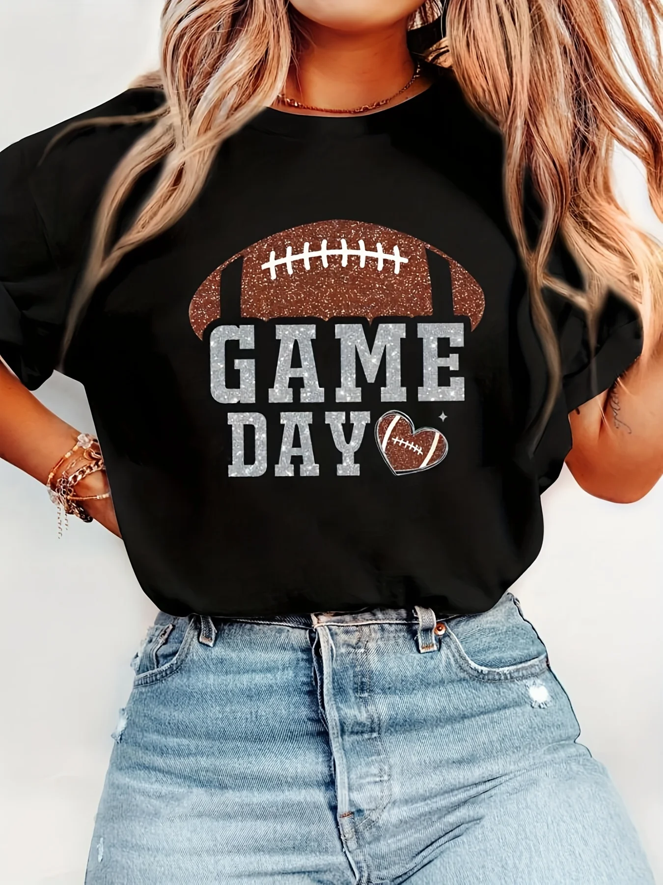 Letter Print Short Sleeve T-shirt Casual Crew Neck Top For Spring Summer Womens Clothing
Letter Print Short Sleeve T-shirt Casual Crew Neck Top For Spring Summer Womens Clothing