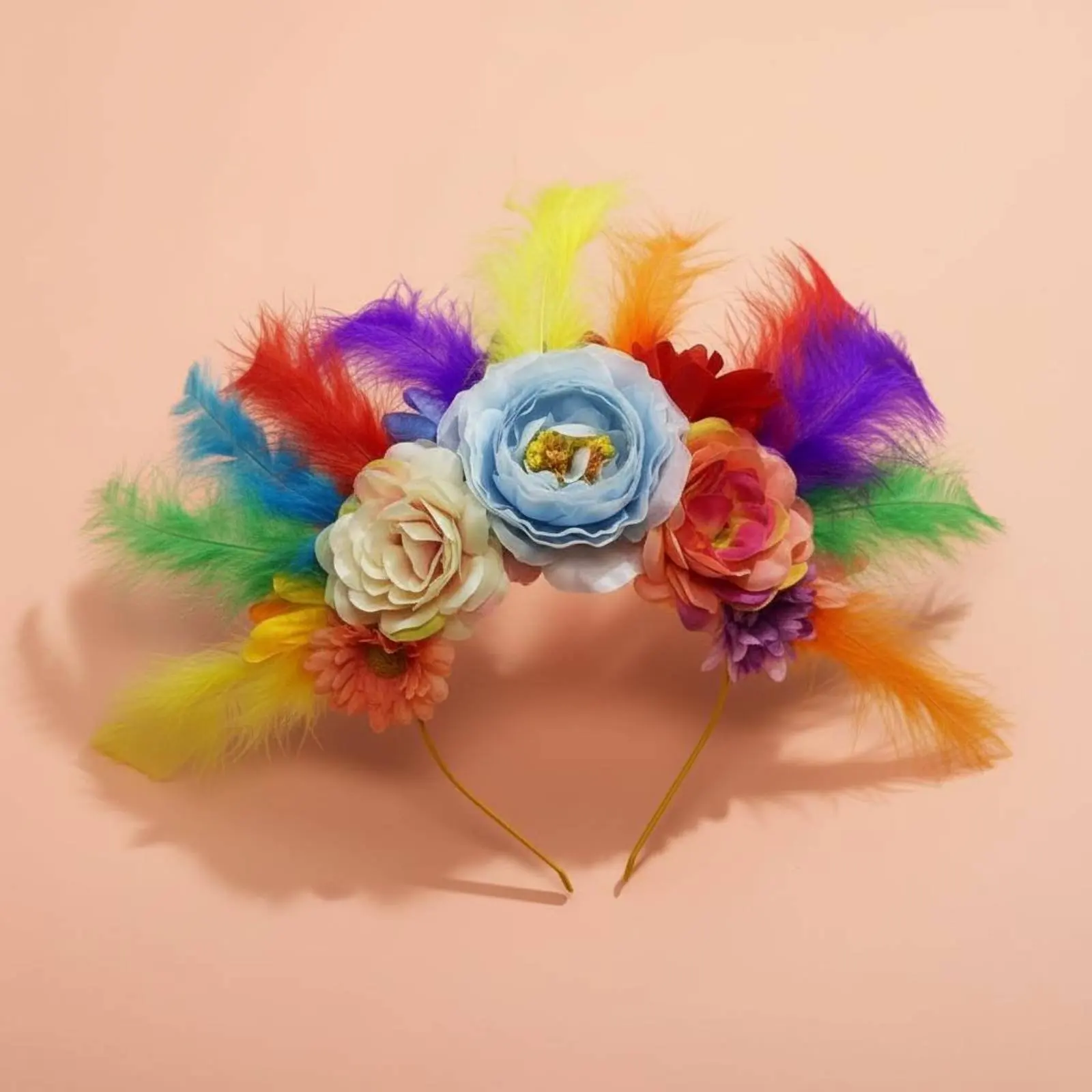 Carnival Feather Headdress Handmade Carnival Headband Feather Flower Headband Lightweight Decorative Fascinator Comfortable
Carnival Feather Headdress Handmade Carnival Headband Feather Flower Headband Lightweight Decorative Fascinator Comfortable