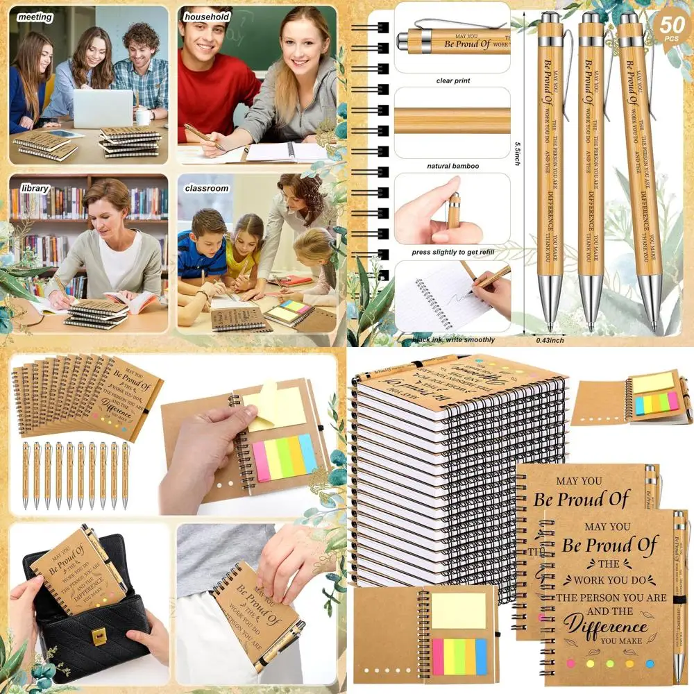 50 Notebooks & 50 Pens Set: Celebrate Achievements - Inspirational Gifts for Teachers, Coworkers & Students
50 Notebooks & 50 Pens Set: Celebrate Achievements - Inspirational Gifts for Teachers, Coworkers & Students
