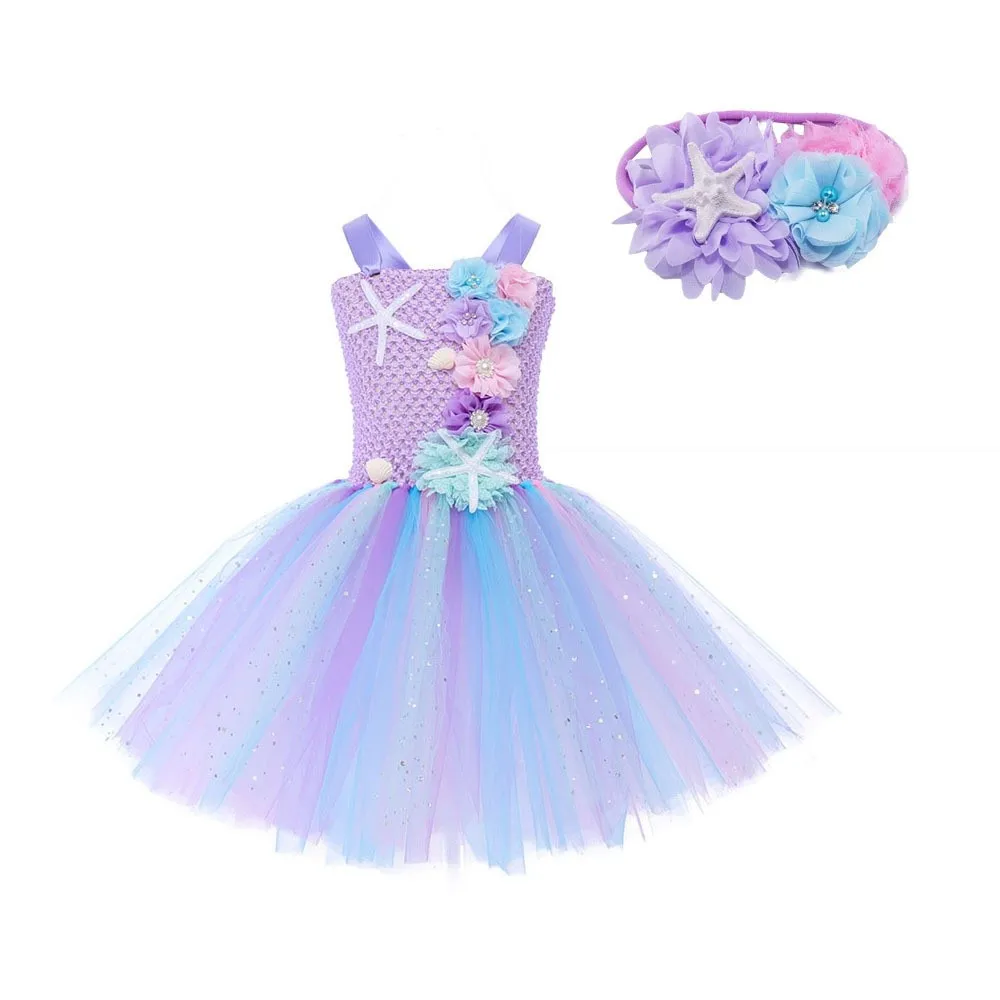 Carnival Party Mermaid Tutu Dress Pastel Flowers Deluxe Mermaid Costume Party Dress Coral Starfish Appliques
Carnival Party Mermaid Tutu Dress Pastel Flowers Deluxe Mermaid Costume Party Dress Coral Starfish Appliques