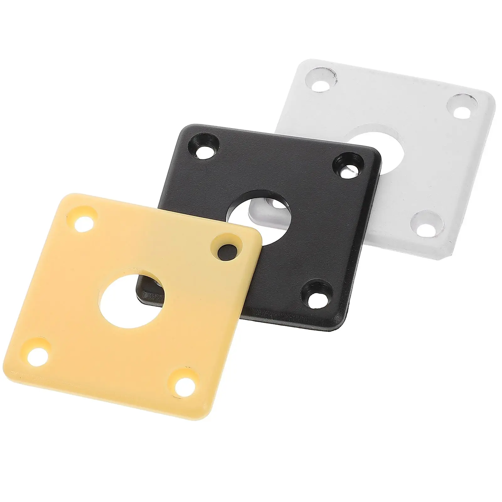 3 Pcs Plastic Square Base Plate Jack Cover Plastic Square Base Plate White Black Yellow Electric Guitar Parts Accessories
3 Pcs Plastic Square Base Plate Jack Cover Plastic Square Base Plate White Black Yellow Electric Guitar Parts Accessories