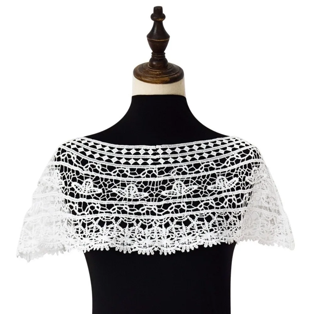 Bridal Shawl Hollow Out Lace Shawl Poncho Retro Elegant Evening Dress Shawl Exquisite Thin Fake Collar Beach
Bridal Shawl Hollow Out Lace Shawl Poncho Retro Elegant Evening Dress Shawl Exquisite Thin Fake Collar Beach