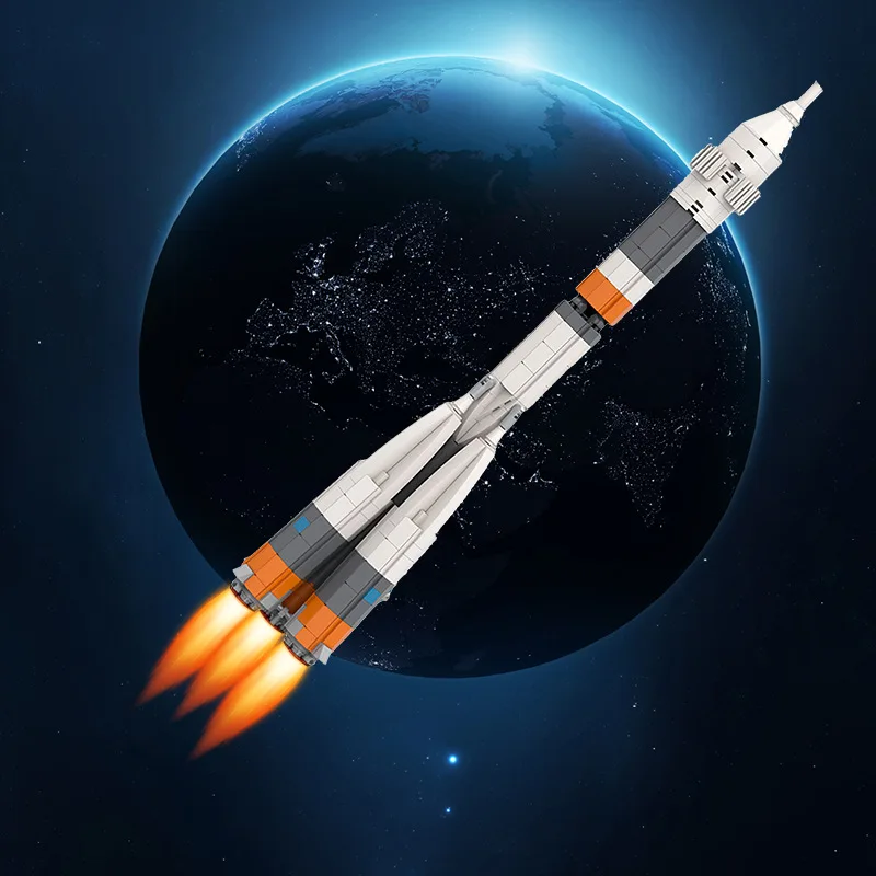 Scale 1:110 MOC 587PCS City Space Invincible Soyuzed Rocket Building Blocks Toys for Kids Gifts Toy Desktop Ornament Rockets
Scale 1:110 MOC 587PCS City Space Invincible Soyuzed Rocket Building Blocks Toys for Kids Gifts Toy Desktop Ornament Rockets