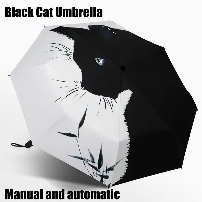 1pc Black White Minimalism Cat Pattern Folding Umbrella Rainproof Sunshade UV Protection Travel Umbrella Automatic Manual Models
1pc Black White Minimalism Cat Pattern Folding Umbrella Rainproof Sunshade UV Protection Travel Umbrella Automatic Manual Models