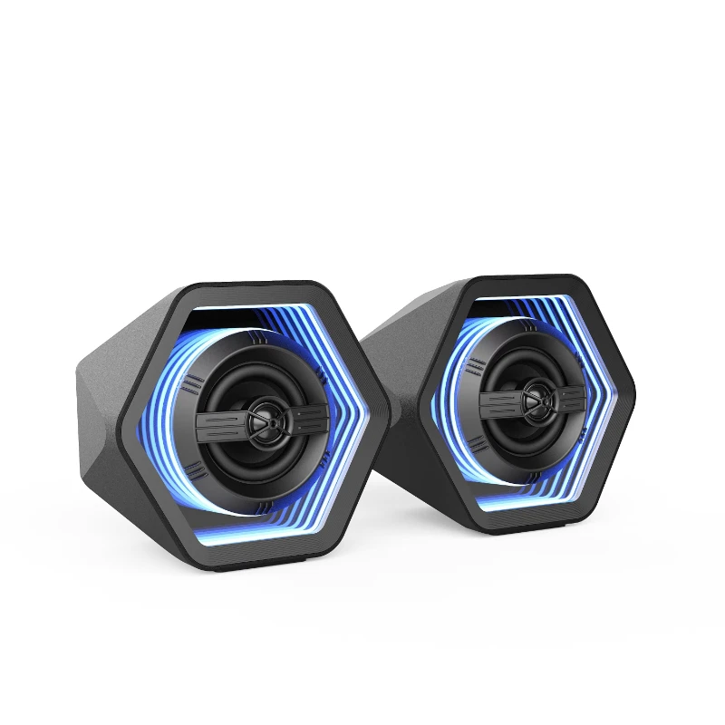 Super bass stereo game sound, backlit wired game speakers
Super bass stereo game sound, backlit wired game speakers