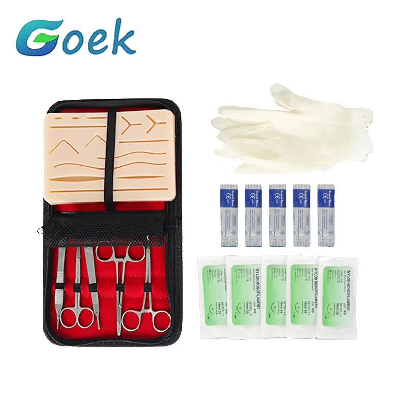 Surgical Suture Instrument Package Debridement Suture Practice Skin Model for Medical Students Surgical Suture Package Kits Set
Surgical Suture Instrument Package Debridement Suture Practice Skin Model for Medical Students Surgical Suture Package Kits Set