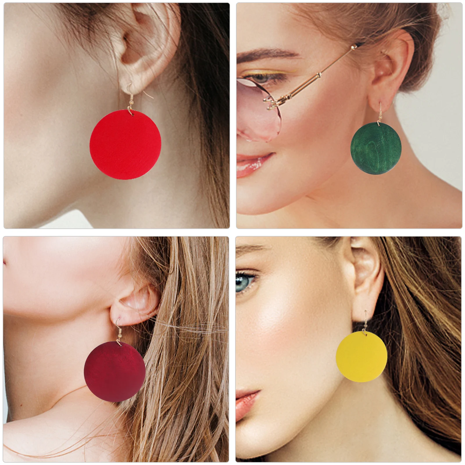 Wood Earrings for Women 4 Pair Dangle Retro Circle Fashion Trend Lightweight Bohemian Accessories Versatile Occasions Gifts
Wood Earrings for Women 4 Pair Dangle Retro Circle Fashion Trend Lightweight Bohemian Accessories Versatile Occasions Gifts
