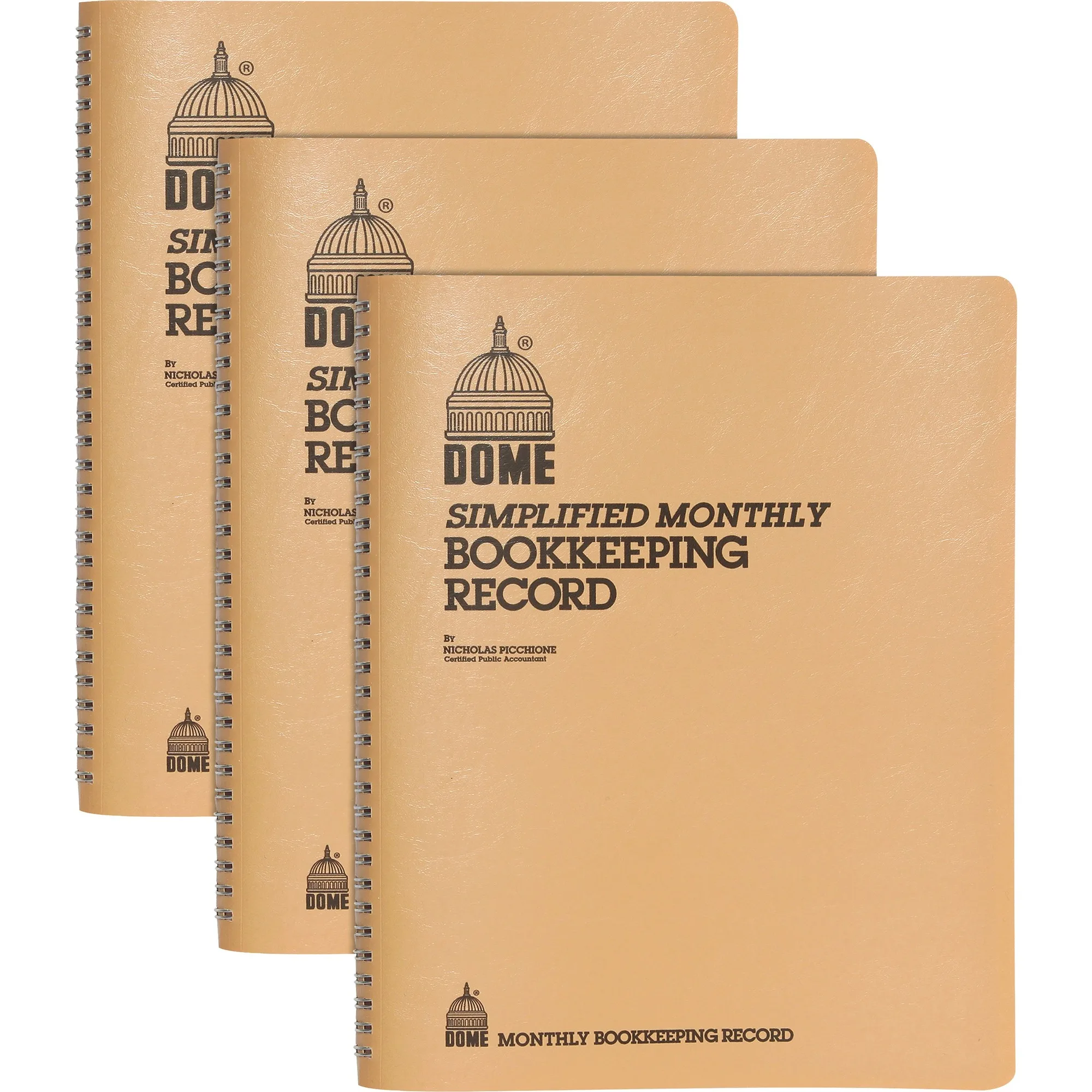 Dome Bookkeeping Record Book - 128 Sheet(s) - Wire Bound - 8.75' X 11.25' Sheet Size - White Sheet(s) - Beige Cover - Recycled -
Dome Bookkeeping Record Book - 128 Sheet(s) - Wire Bound - 8.75' X 11.25' Sheet Size - White Sheet(s) - Beige Cover - Recycled -