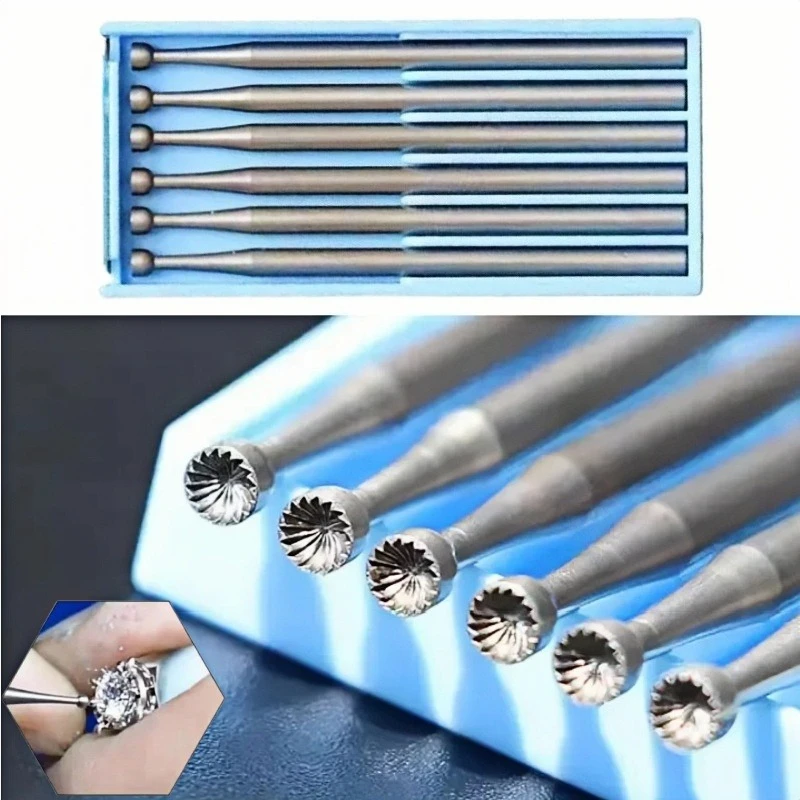 6pcs Jewelry Burr Set Round Cutting Carving Bits for Gem Setting Craft Rotary Tool Accessories
6pcs Jewelry Burr Set Round Cutting Carving Bits for Gem Setting Craft Rotary Tool Accessories