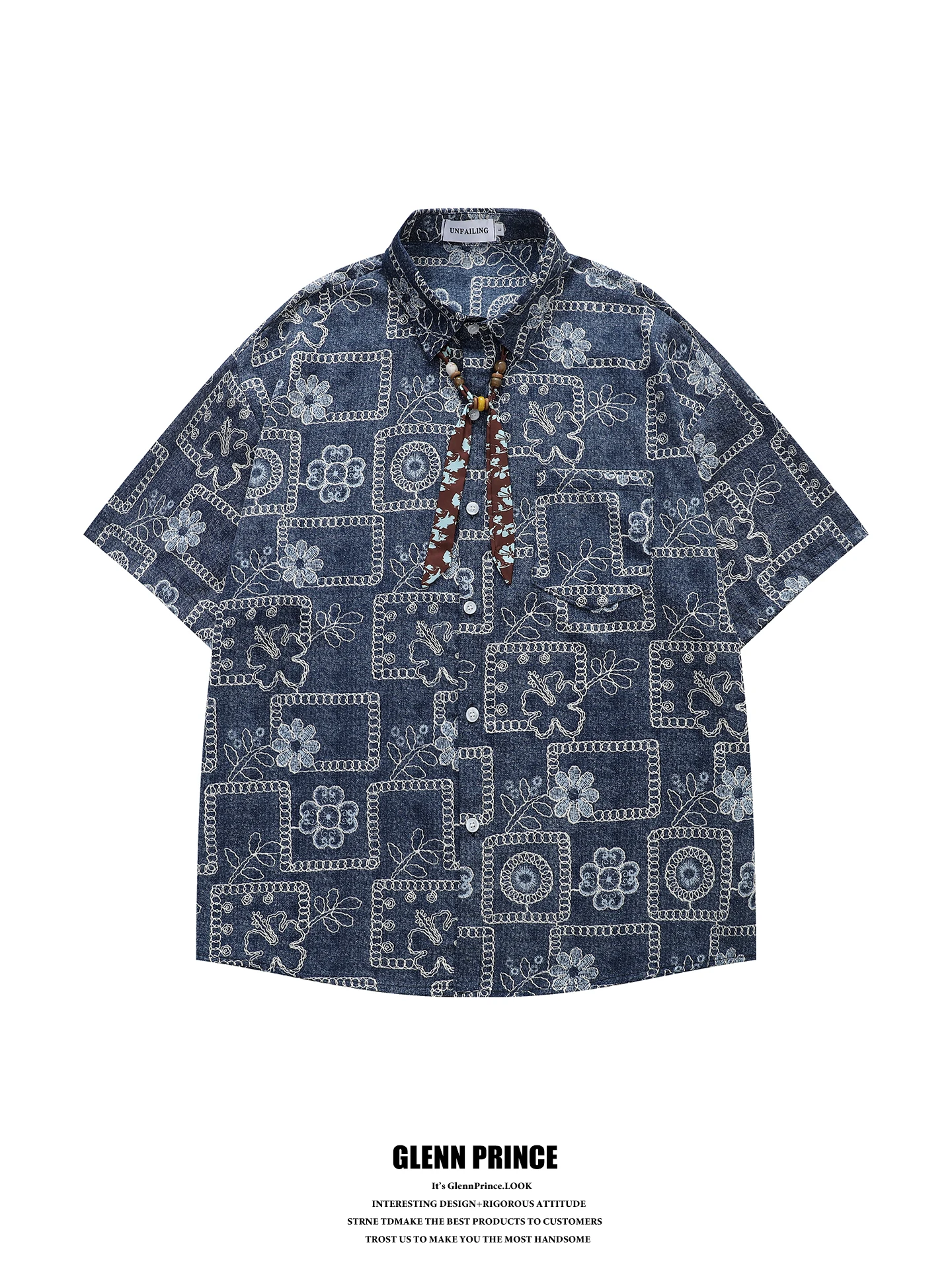 GPstudio Hawaiian Bead Silk Scarf Printed Short Sleeve Floral Shirt Men's Vacation Casual Design Sensation Button up Shirt
GPstudio Hawaiian Bead Silk Scarf Printed Short Sleeve Floral Shirt Men's Vacation Casual Design Sensation Button up Shirt
