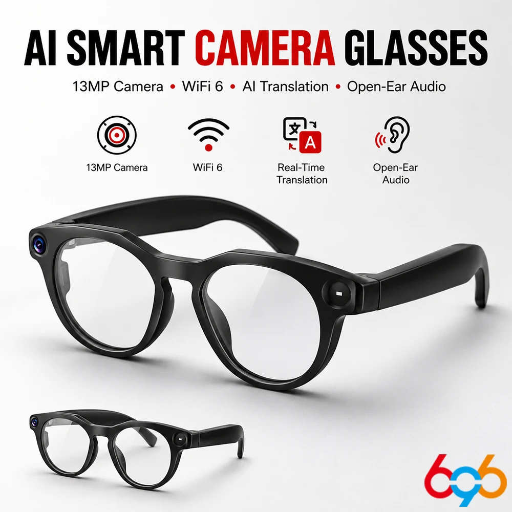 AI Smart Glasses 1300W Pixel Anti Blue Light HD Camera Video BT Call Real-time Translation Live Streaming Glasses Sunglasses Men
AI Smart Glasses 1300W Pixel Anti Blue Light HD Camera Video BT Call Real-time Translation Live Streaming Glasses Sunglasses Men