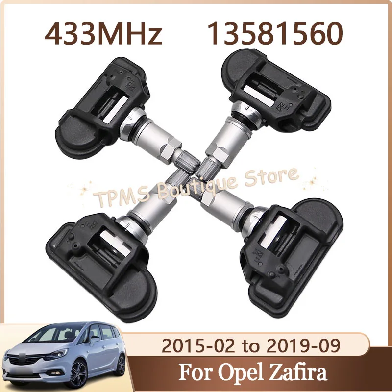 4pcs 13581560 13348393 433MHz Tyre Pressure Monitoring System For Opel Zafira Tourer C Cascada (P-J/SW) Astra Van Vivaro Combi
4pcs 13581560 13348393 433MHz Tyre Pressure Monitoring System For Opel Zafira Tourer C Cascada (P-J/SW) Astra Van Vivaro Combi