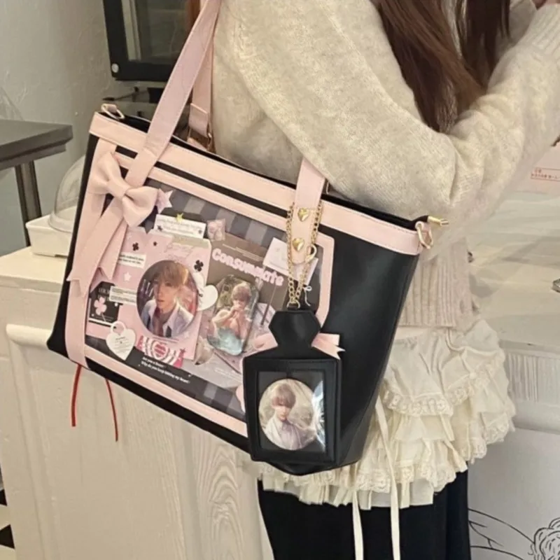 JIAERDI Japanese Sweet Cool Girls Y2K Ita Bags Women Pu Leather Bowling Bag Handbag Female Harajuku Aesthetic Underarm Bag 2025
JIAERDI Japanese Sweet Cool Girls Y2K Ita Bags Women Pu Leather Bowling Bag Handbag Female Harajuku Aesthetic Underarm Bag 2025