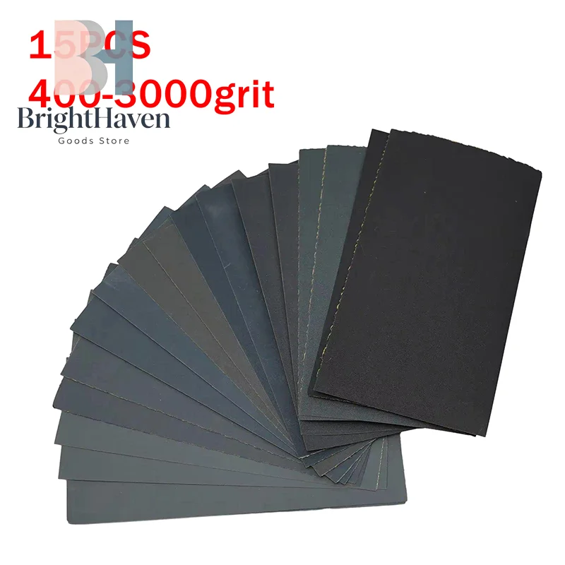 15/18Pcs Sandpaper Kit Water/Dry Sanding Paper Abrasive Polishing Tools 400/600/800/1000/1200/15002000/2500/3000 Grit Sandpaper
15/18Pcs Sandpaper Kit Water/Dry Sanding Paper Abrasive Polishing Tools 400/600/800/1000/1200/15002000/2500/3000 Grit Sandpaper
