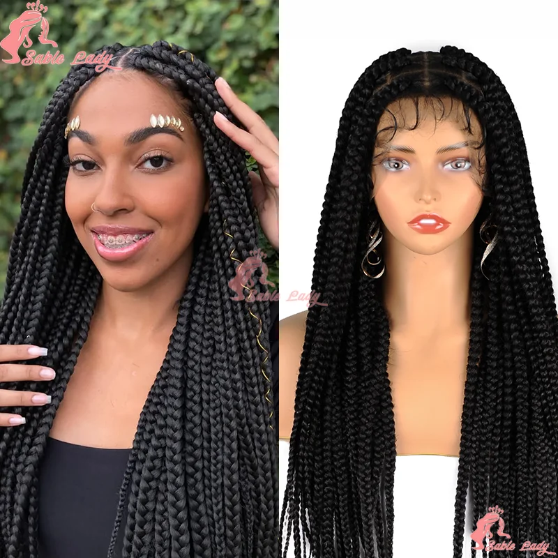 Cornrow Braided Wigs 36inches Synthetic Lace Front Wig for Black Women Big Square Knotless Box Braids Wig Full Lace Braids Wigs
Cornrow Braided Wigs 36inches Synthetic Lace Front Wig for Black Women Big Square Knotless Box Braids Wig Full Lace Braids Wigs