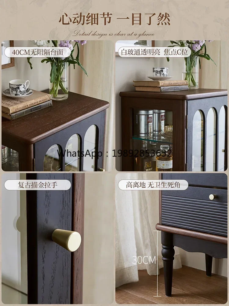 French retro display cabinet against the wall storage wine cabinet TV cabinet
French retro display cabinet against the wall storage wine cabinet TV cabinet