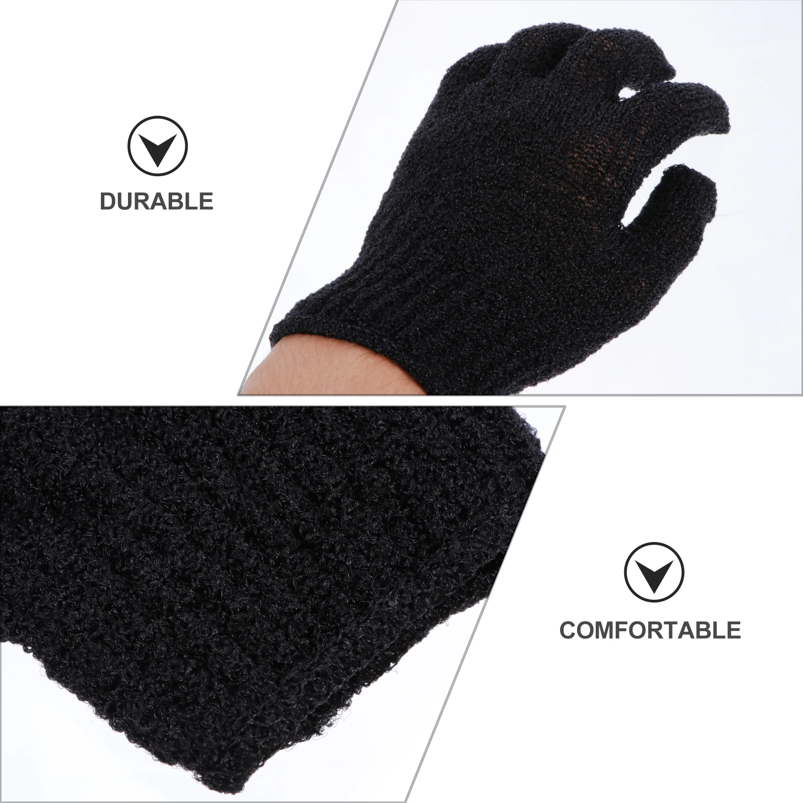 4 Pairs Black Polyester Exfoliating Shower Gloves Body Scrubber Bath Five Fingers Care Mud Rubbing Gloves Gentle
4 Pairs Black Polyester Exfoliating Shower Gloves Body Scrubber Bath Five Fingers Care Mud Rubbing Gloves Gentle