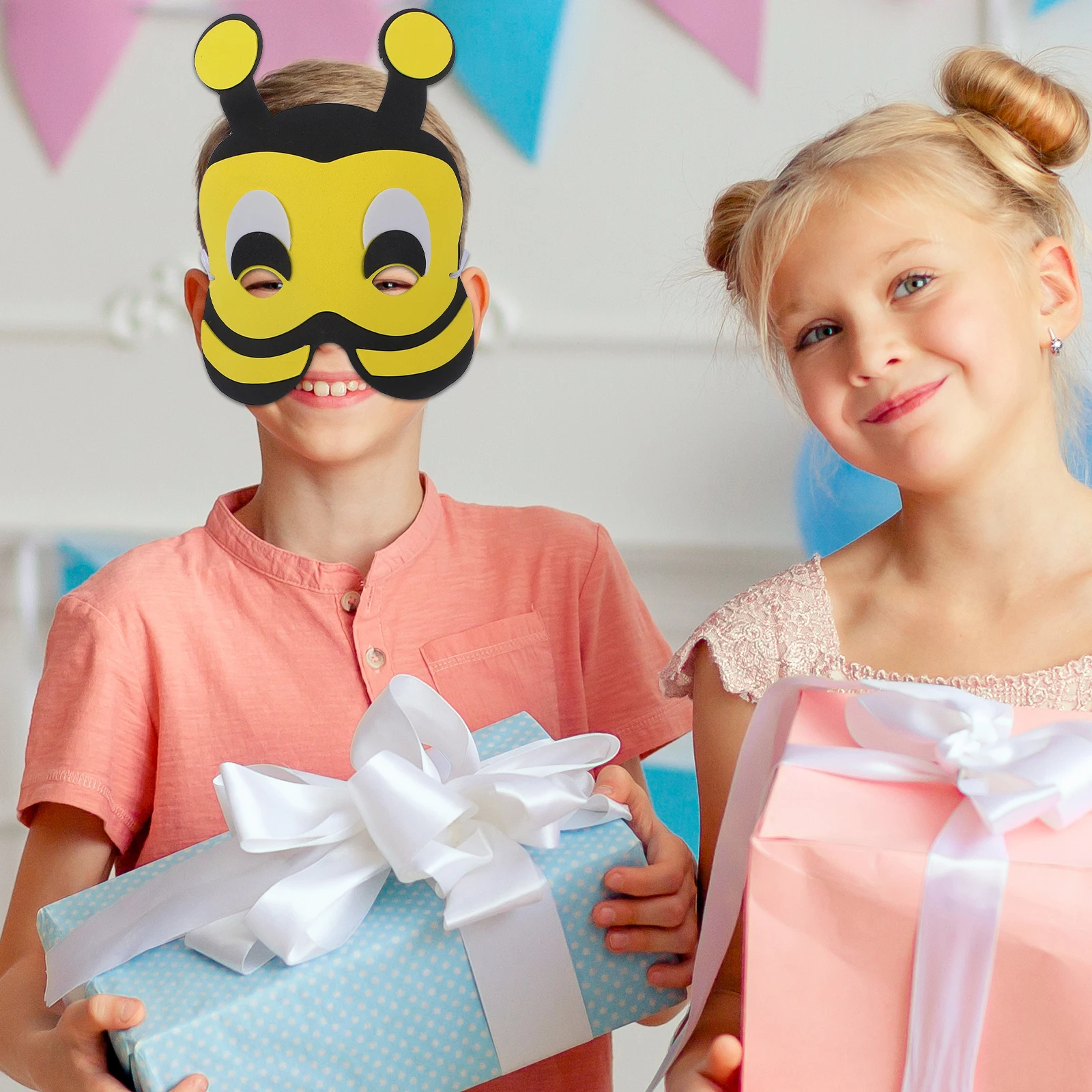 Bee Mask Eye Kids Party Masks Cosplay Animal Masks Halloween Birthday Favors Yellow Outfits Comfortable Cartoon Design
Bee Mask Eye Kids Party Masks Cosplay Animal Masks Halloween Birthday Favors Yellow Outfits Comfortable Cartoon Design