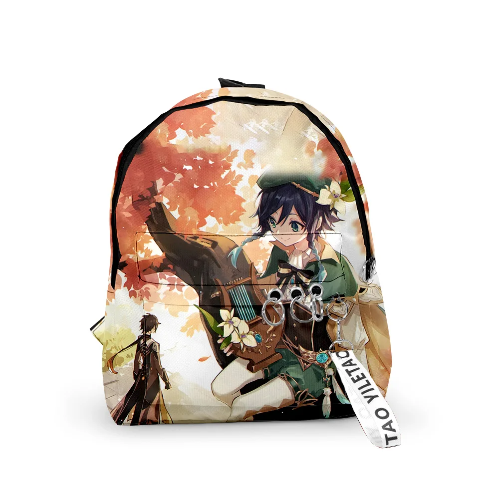 Hip Hop Youthful Genshin Impact Venti School Bags Notebook Backpacks 3D Print Oxford Waterproof Key Chain Small Travel Bags
Hip Hop Youthful Genshin Impact Venti School Bags Notebook Backpacks 3D Print Oxford Waterproof Key Chain Small Travel Bags