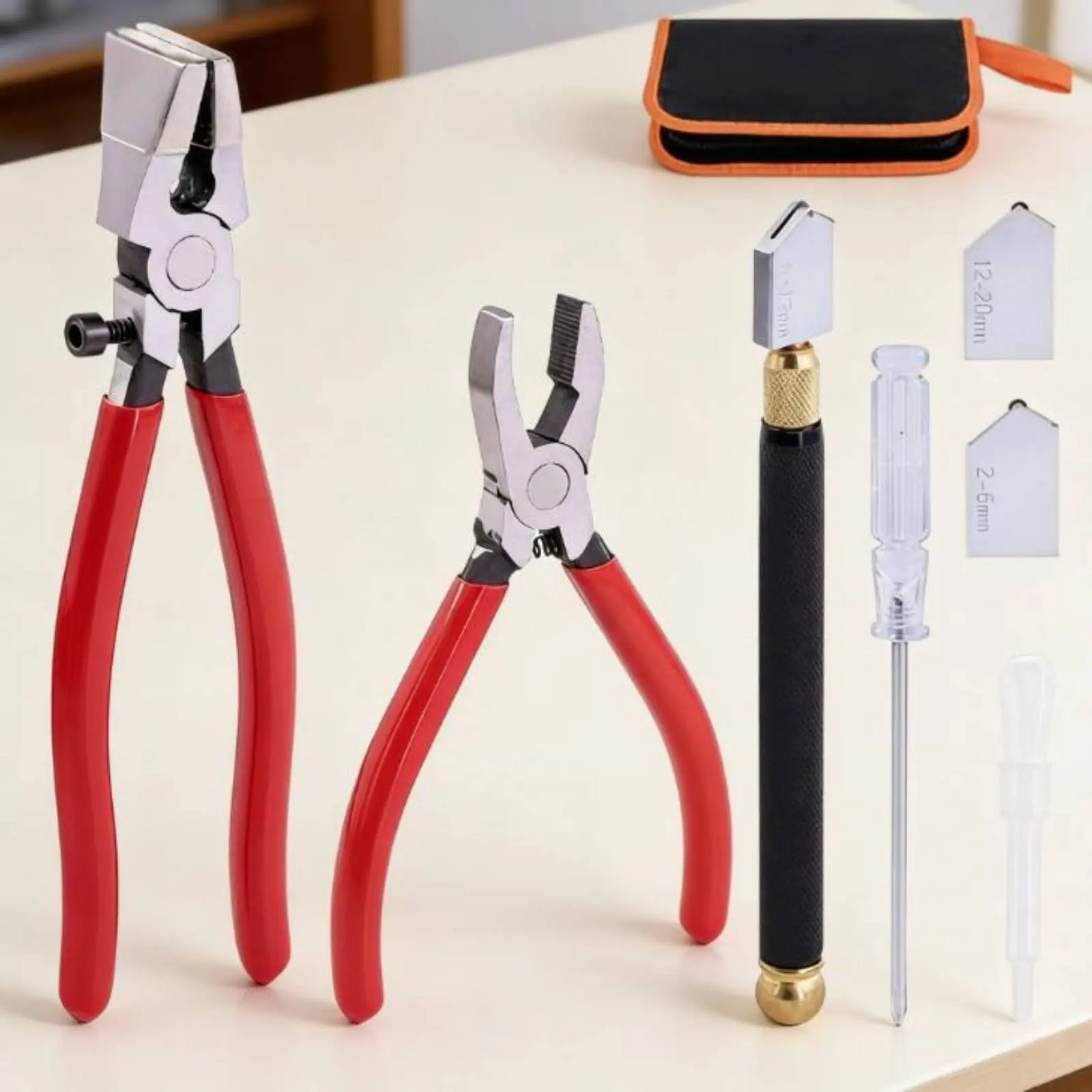 Glass Cutter and Pliers Set Adjustable Pressure Glass Cutter and Plier Set Crafting Supplies High Carbon Steel Hand Tools
Glass Cutter and Pliers Set Adjustable Pressure Glass Cutter and Plier Set Crafting Supplies High Carbon Steel Hand Tools