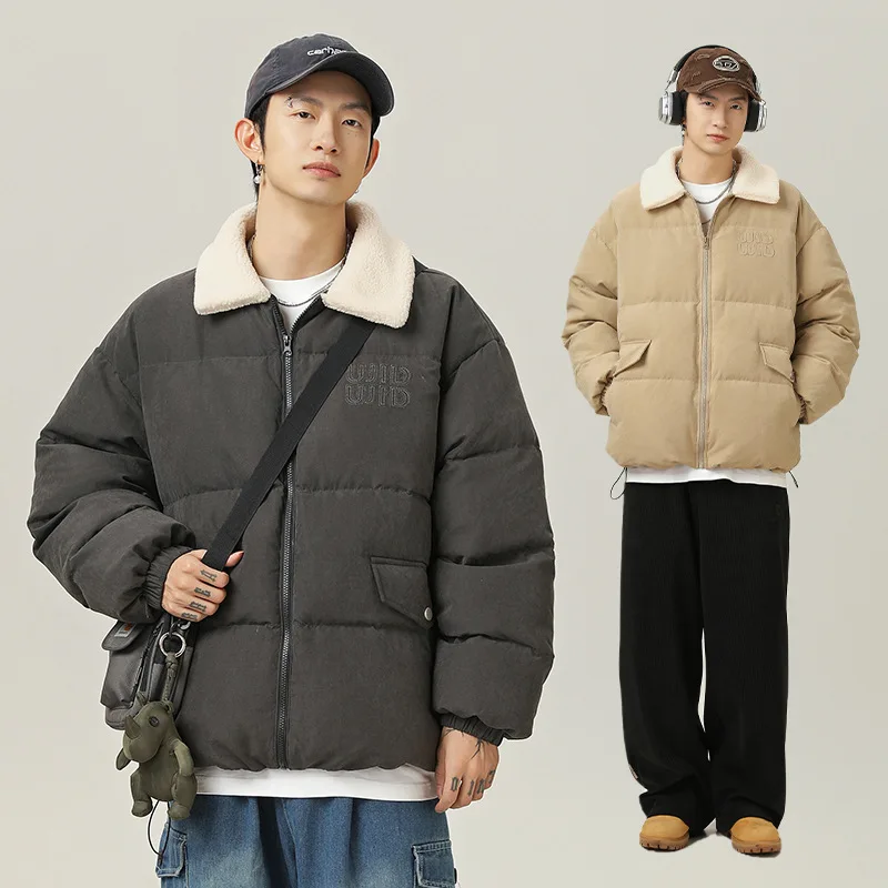 American Style Snowflake Pattern Workwear Fur Collar Cotton Jacket Winter Imitation Shearling Turn-down Collar Thick Coat FKET
American Style Snowflake Pattern Workwear Fur Collar Cotton Jacket Winter Imitation Shearling Turn-down Collar Thick Coat FKET