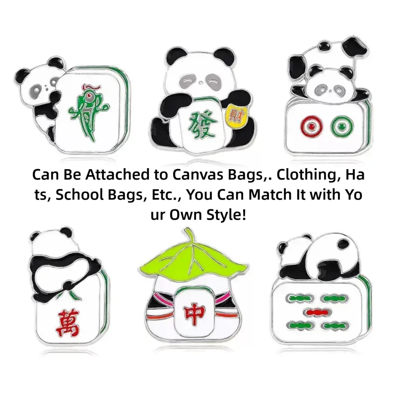 Heye Cute Sichuan Mahjong Panda Chinese Style Couple Clothing Hat Bag Pencil Case Badge Brooch Accessories Gift 6-Piece Set
Heye Cute Sichuan Mahjong Panda Chinese Style Couple Clothing Hat Bag Pencil Case Badge Brooch Accessories Gift 6-Piece Set
