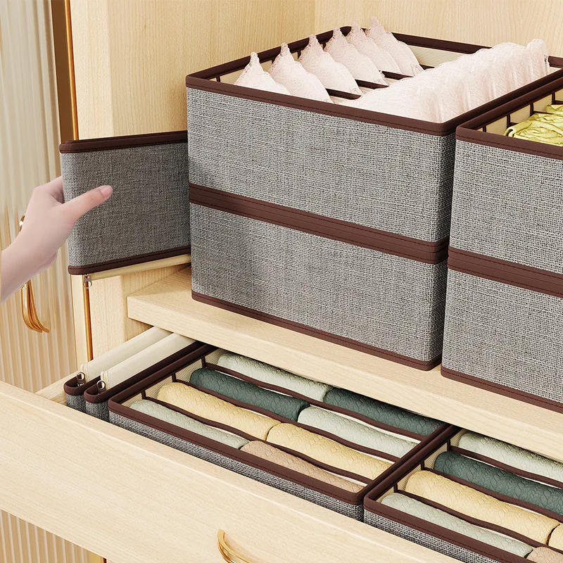 Large Capacity Cotton Linen Fabric Drawer Style Storage Box Foldable Bedroom Closet Underwear Socks Organizer Chinese Style
Large Capacity Cotton Linen Fabric Drawer Style Storage Box Foldable Bedroom Closet Underwear Socks Organizer Chinese Style
