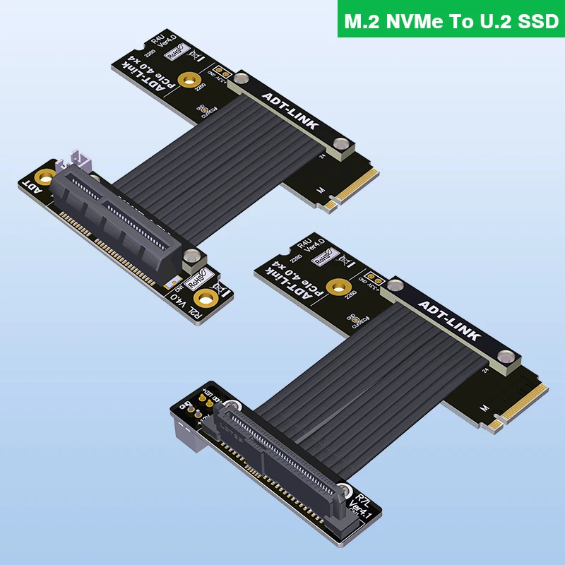 M.2 NVMe To U.2 SSD Extension Cable U.2 SFF8639 To M2 NVMe SSD PCIe 4.0x4 64G/bps
M.2 NVMe To U.2 SSD Extension Cable U.2 SFF8639 To M2 NVMe SSD PCIe 4.0x4 64G/bps