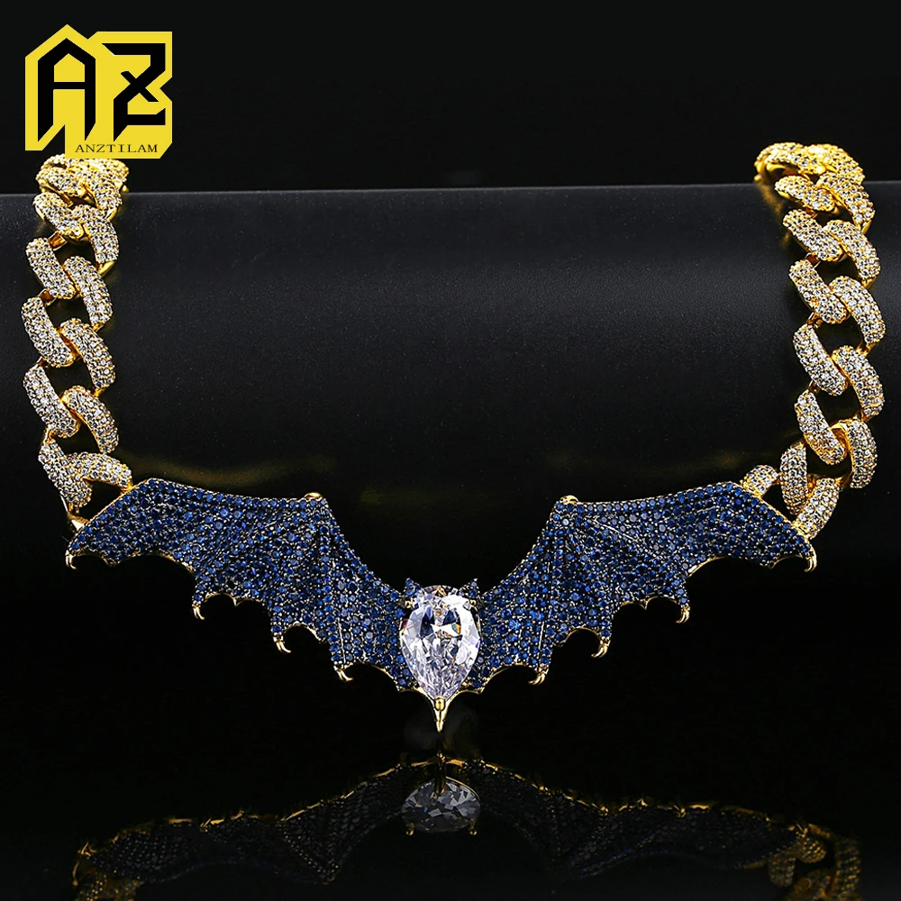 AZ BAT Pendants Necklace Cuban Link Chain Necklaces for Men Women Hip Hop Bling Zircon Choker Free Shipping
AZ BAT Pendants Necklace Cuban Link Chain Necklaces for Men Women Hip Hop Bling Zircon Choker Free Shipping