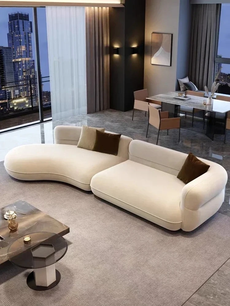 Italian Light Luxury Curved Sofa Special-Shaped Simple Corner Living Room Leisure Sofa
Italian Light Luxury Curved Sofa Special-Shaped Simple Corner Living Room Leisure Sofa