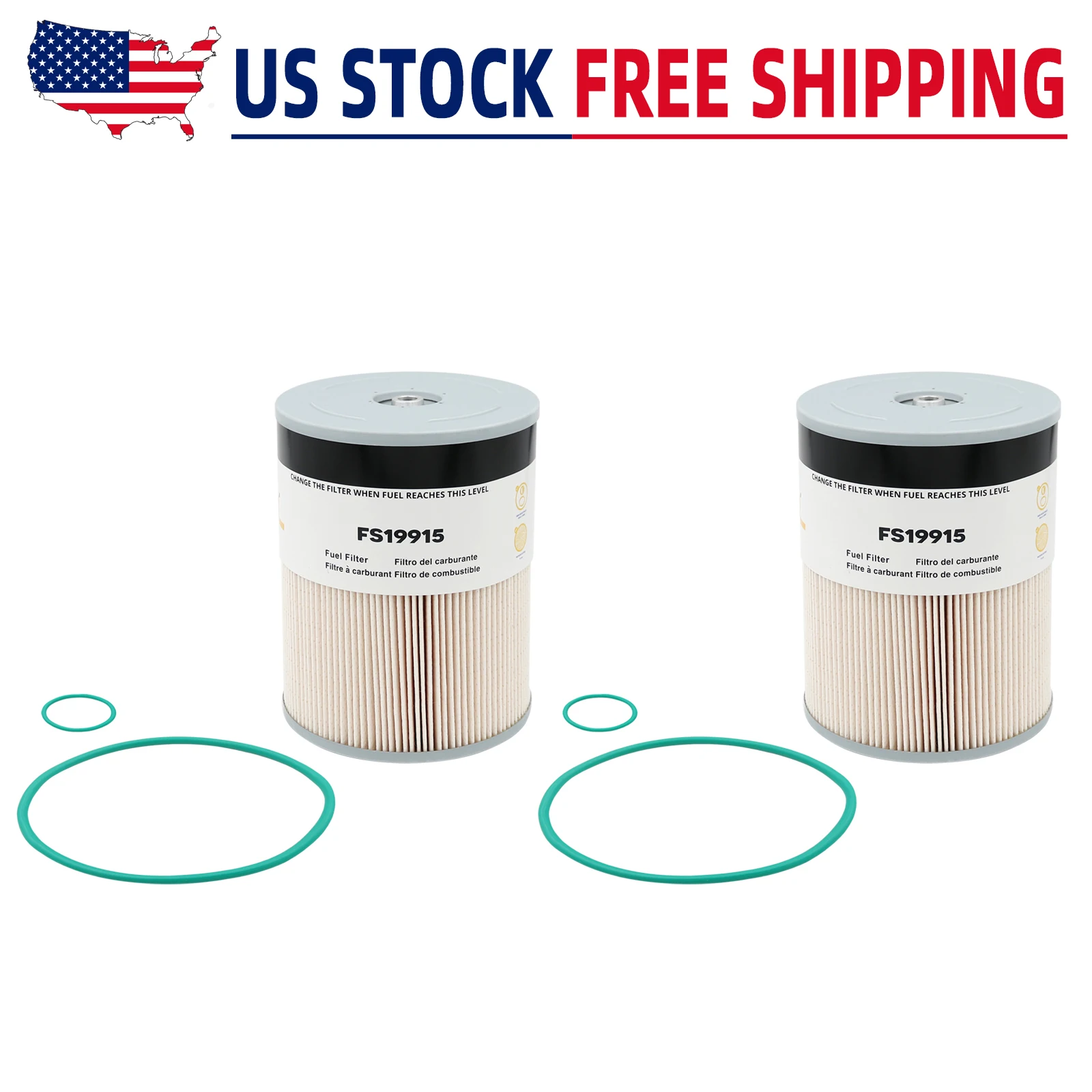 2PCS FS19915 Fuel Filter,for DD13,DD15, DD16,X15,ISX15 Diesel Engines,Replaces P551011, PF9804, L9915F, 86655, A0000903651, 3365
2PCS FS19915 Fuel Filter,for DD13,DD15, DD16,X15,ISX15 Diesel Engines,Replaces P551011, PF9804, L9915F, 86655, A0000903651, 3365