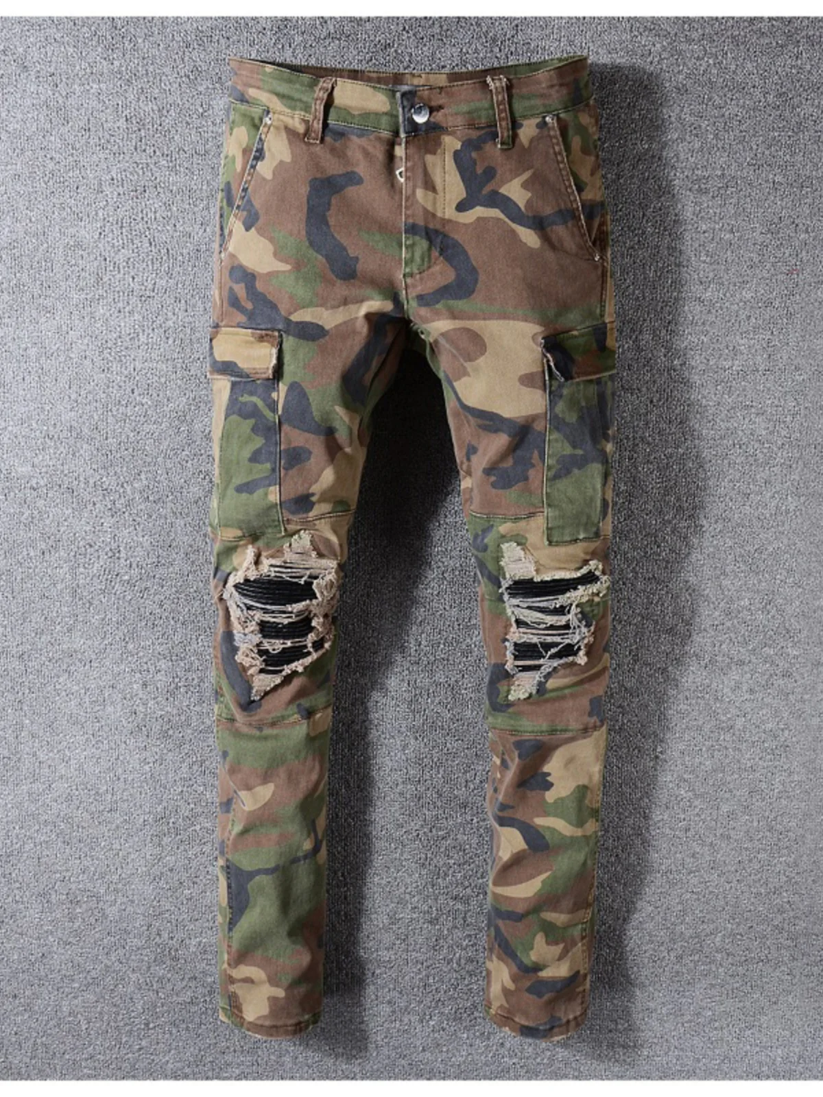 Джинсы AMR High Street с камуфляжными вставками из кожи и рваными элементами, модные городские молодежные брюки, износостойкие, длинные
Джинсы AMR High Street с камуфляжными вставками из кожи и рваными элементами, модные городские молодежные брюки, износостойкие, длинные