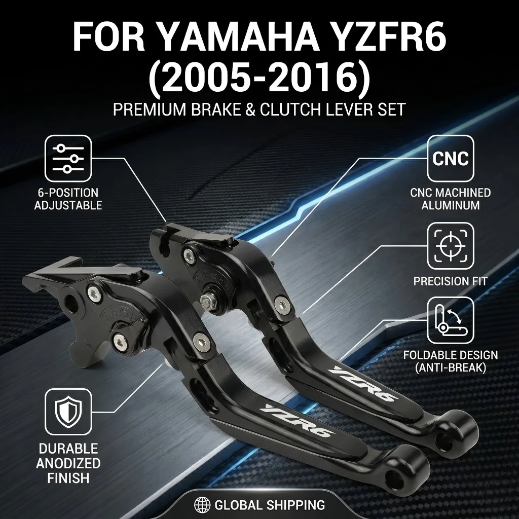 Motorcycle Adjustable Brake Clutch Levers & Handle Handlebar grips For YAMAHA YZFR6 2005-2016 2010 2011 Motorcycle Accessories
Motorcycle Adjustable Brake Clutch Levers & Handle Handlebar grips For YAMAHA YZFR6 2005-2016 2010 2011 Motorcycle Accessories