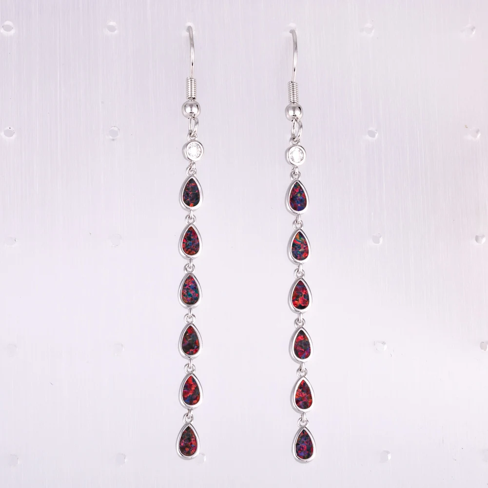 KONGMOON Multi Pear Black Cherry Red Fire Opal CZ Jewelry for Women Dangle Drop Earrings
KONGMOON Multi Pear Black Cherry Red Fire Opal CZ Jewelry for Women Dangle Drop Earrings