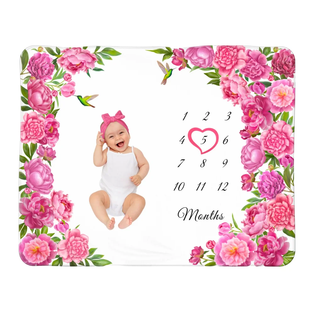 Плед для записи роста малыша VIKAMA с дизайном «Пион», календарь, подарок новорожденному, на 100 дней и первый день рождения, памятный
Плед для записи роста малыша VIKAMA с дизайном «Пион», календарь, подарок новорожденному, на 100 дней и первый день рождения, памятный